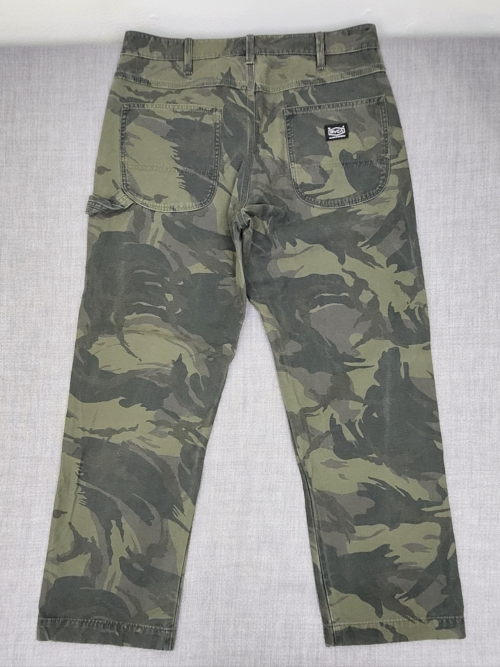 RVCA Camo Double Knee Carpenter Style 100% Cotton Pants. 32 × 29 - Picture 5 of 12